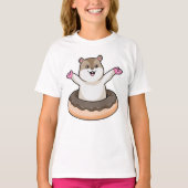 Hamster met Chocolate Donut T-shirt (Voorkant)