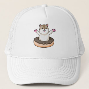 Hamster met Chocolate Donut Trucker Pet