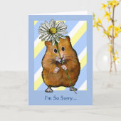 HAMSTER met Daisy, ben ik zo Droevige… Kaart (Gele Bloem)