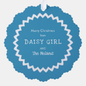 Hamster met Daisy Bloem Boeket Vakantie Ornament Kaart (Achterkant)