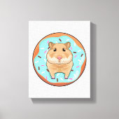 Hamster met Donut Canvas Afdruk (Voorkant)