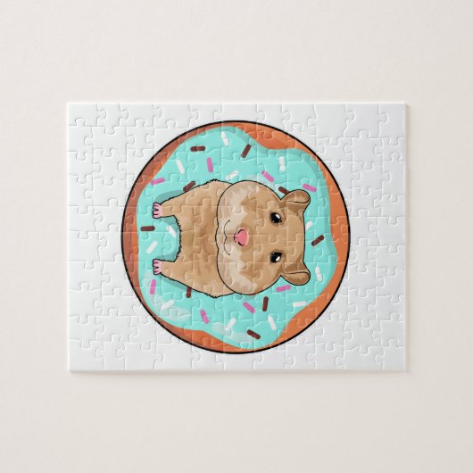 Hamster met Donut Legpuzzel (Horizontaal)