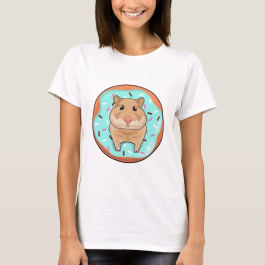 Hamster met Donut T-shirt (Voorkant)