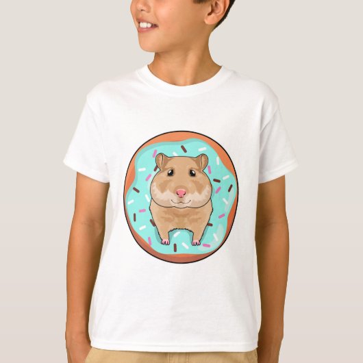 Hamster met Donut T-shirt (Voorkant)