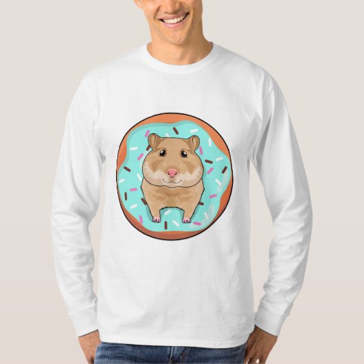 Hamster met Donut T-shirt (Voorkant)
