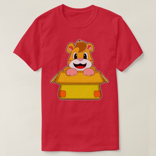 Hamster met doos t-shirt (Design voorkant)