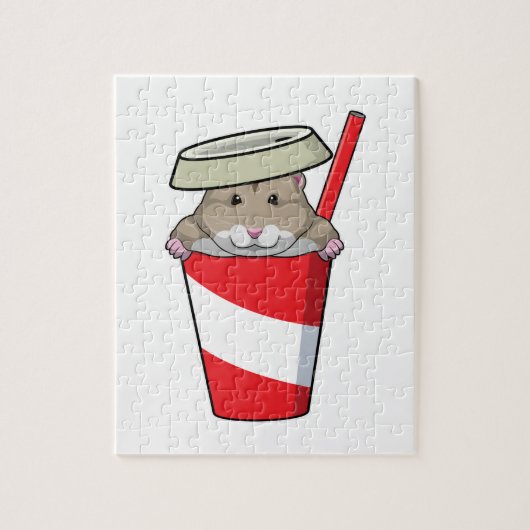 Hamster met Drink Legpuzzel (Verticaal)