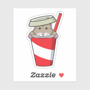 Hamster met Drink Sticker