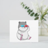 Hamster met een Bril Briefkaart (Staand voorkant)
