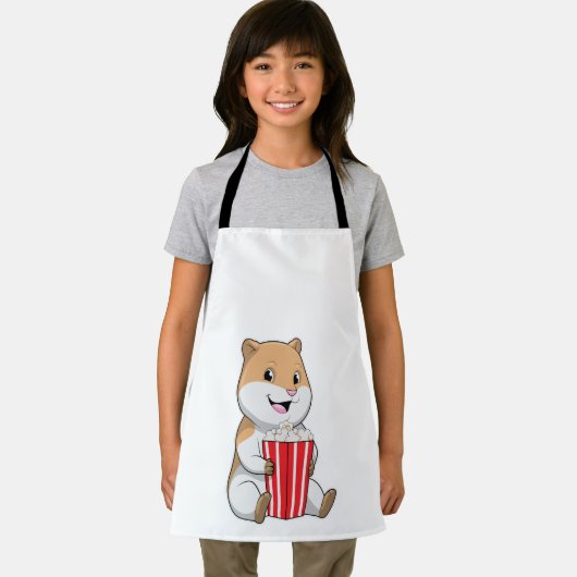 Hamster met één van Popcorn Schort (Insitu)