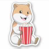 Hamster met één van Popcorn Sticker (Voorkant)
