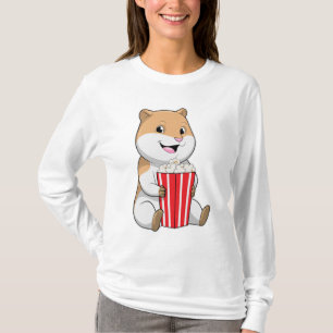 Hamster met één van Popcorn T-shirt