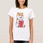 Hamster met één van Popcorn T-shirt (Voorkant)
