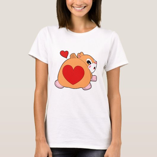 Hamster met Hart T-shirt (Voorkant)