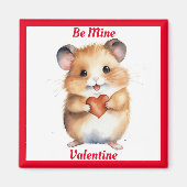 Hamster met hart Valentijn magneet (Voorkant)