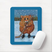 HAMSTER MET HOCKEY STICK: KUNST MUISMAT (Met muis)