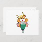 Hamster met Jackhammer Briefkaart (Voorkant / Achterkant)