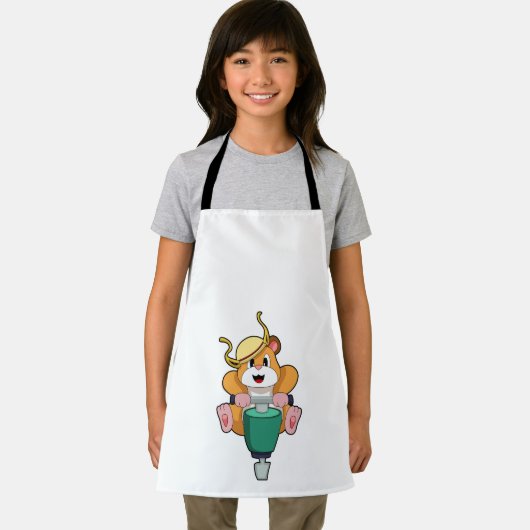 Hamster met Jackhammer Schort (Insitu)