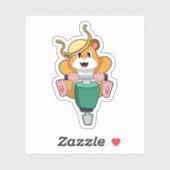 Hamster met Jackhammer Sticker (Vel)
