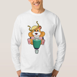 Hamster met Jackhammer T-shirt