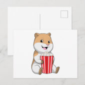 Hamster met Kegel van Popcorn Briefkaart (Voorkant / Achterkant)