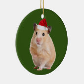 Hamster met kerstmis met Pet Keramisch Ornament (Rechts)
