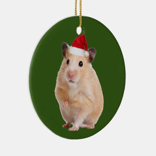 Hamster met kerstmis met Pet Keramisch Ornament (Rechts)
