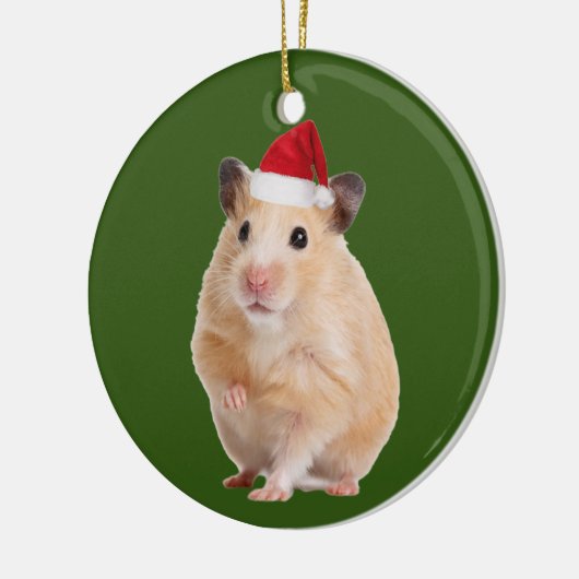 Hamster met kerstmis met Pet Keramisch Ornament (Links)