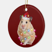 Hamster met kerstmis met Pet Keramisch Ornament (Links)