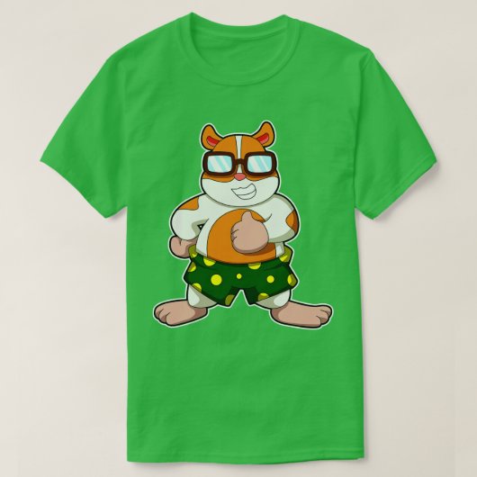 Hamster met kleurrijke zonnebrillen t-shirt (Design voorkant)