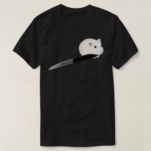 Hamster met Knife T-shirt (Design voorkant)