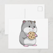 Hamster met koekje briefkaart (Voorkant / Achterkant)