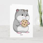 Hamster met koekje kaart (Achterkant)