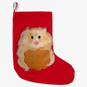 Hamster met koekje Kerst Sock Kleine Kerstsok