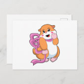 Hamster met lint briefkaart (Voorkant / Achterkant)