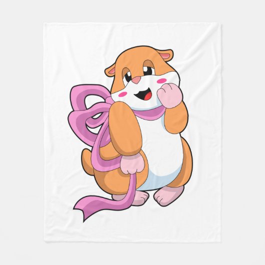 Hamster met lint fleece deken (Voorkant)