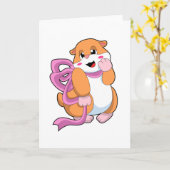 Hamster met Lintje Kaart (Gele Bloem)