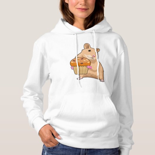 Hamster met Muffin Hoodie (Voorkant)