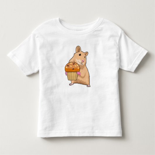 Hamster met Muffin Kinder Shirts (Voorkant)