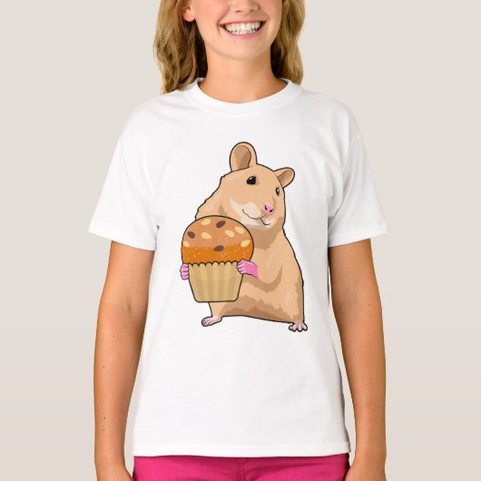 Hamster met Muffin T-shirt (Voorkant)