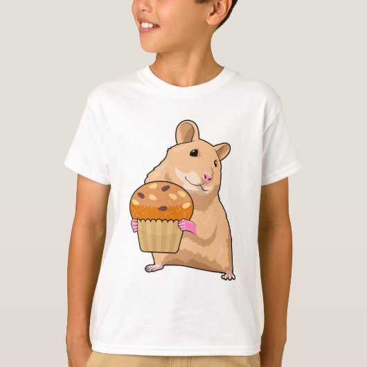 Hamster met Muffin T-shirt (Voorkant)