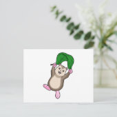 Hamster met parachute briefkaart (Staand voorkant)