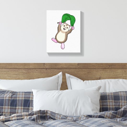 Hamster met parachute canvas afdruk (Insitu (Slaapkamer))