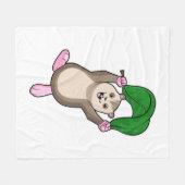 Hamster met parachute fleece deken (Voorkant (Horizontaal))