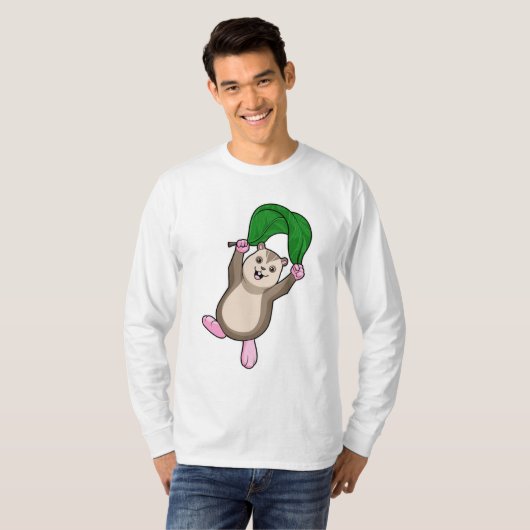 Hamster met parachute t-shirt (Voorkant volledig)