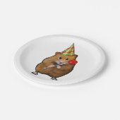 Hamster met Party Pet en Lollipop, Illustratie Papieren Bordje (Gekanteld)