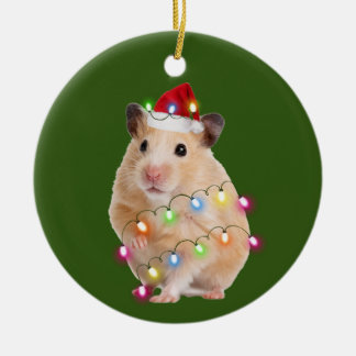Hamster met Pet licht kerstmis Keramisch Ornament