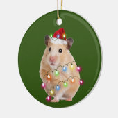 Hamster met Pet licht kerstmis Keramisch Ornament (Links)
