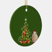 Hamster met Pet LIGHTS Kerstmis Keramisch Ornament (Rechts)