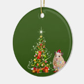 Hamster met Pet LIGHTS Kerstmis Keramisch Ornament (Links)